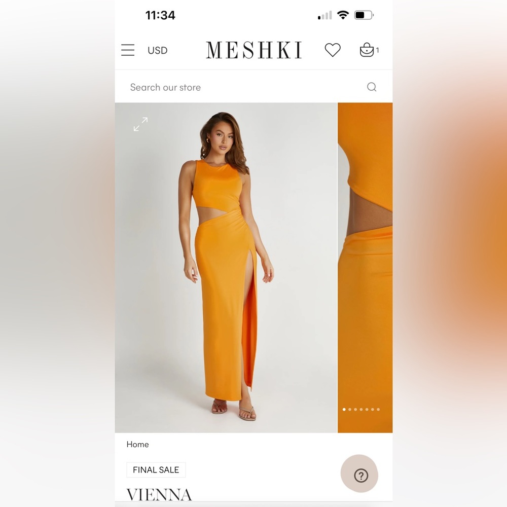 Messi Orange Vienna Dress